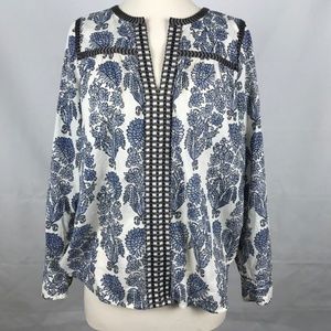 J Crew | Blue and White Floral Tunic